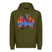 Army Green motocross mom Premium Hoodie - Zillion Design Studio