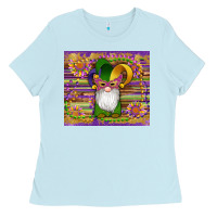 Baby Blue mardi gras gnomes mask serape sunflowers Ladies Tee - Artiststas