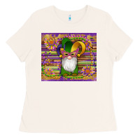 Bone mardi gras gnomes mask serape sunflowers Ladies Tee - Artiststas
