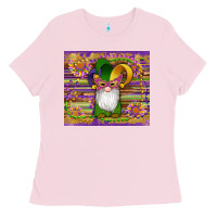 Bubblegum Pink mardi gras gnomes mask serape sunflowers Ladies Tee - Artiststas