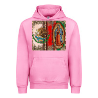 Fuchsia Pink Virgin Mary Mexican Flag Urban Hoodie - CTS Tumbler Store