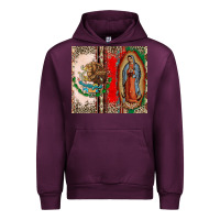 Mauve Wine Virgin Mary Mexican Flag Urban Hoodie - CTS Tumbler Store