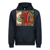 Navy Virgin Mary Mexican Flag Urban Hoodie - CTS Tumbler Store