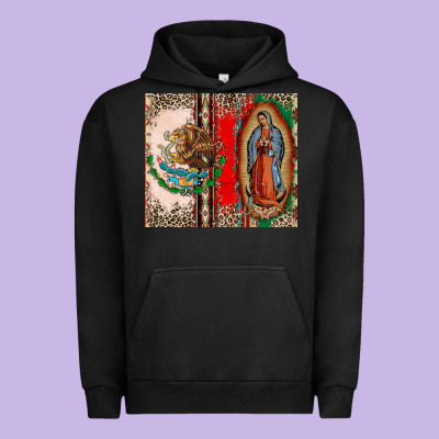 Virgin Mary Mexican Flag Urban Hoodie Designed By Cts Tumbler Store