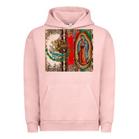 Pigment Salmon Virgin Mary Mexican Flag Urban Hoodie - CTS Tumbler Store