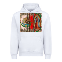 White Virgin Mary Mexican Flag Urban Hoodie - CTS Tumbler Store