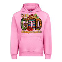 Fuchsia Pink with god all things are possible Urban Hoodie - CTS Tumbler Store
