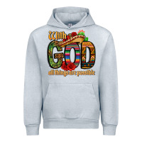 Heather Grey with god all things are possible Urban Hoodie - CTS Tumbler Store