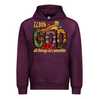 Mauve Wine with god all things are possible Urban Hoodie - CTS Tumbler Store