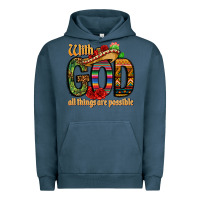 Pigment Midnight Navy with god all things are possible Urban Hoodie - CTS Tumbler Store