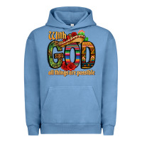 Pigment Pebble Blue with god all things are possible Urban Hoodie - CTS Tumbler Store