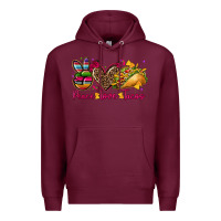 Burgundy peace love tacos Premium Hoodie - CTS Tumbler Store
