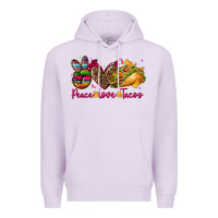 Lilac peace love tacos Premium Hoodie - CTS Tumbler Store