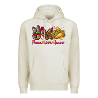 Oatmeal Heather peace love tacos Premium Hoodie - CTS Tumbler Store