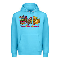 Ocean Blue peace love tacos Premium Hoodie - CTS Tumbler Store