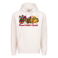 Pale Pink peace love tacos Premium Hoodie - CTS Tumbler Store