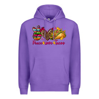 Purple peace love tacos Premium Hoodie - CTS Tumbler Store