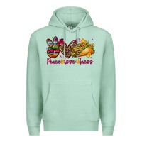 Seafoam peace love tacos Premium Hoodie - CTS Tumbler Store