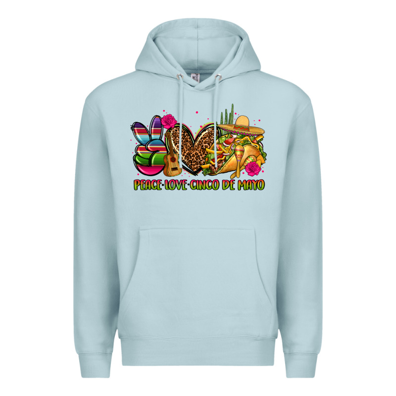 Peace Love Cinco De Mayo Premium Hoodie by CTS Tumbler Store | Teevron