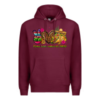 Burgundy peace love cinco de mayo Premium Hoodie - CTS Tumbler Store