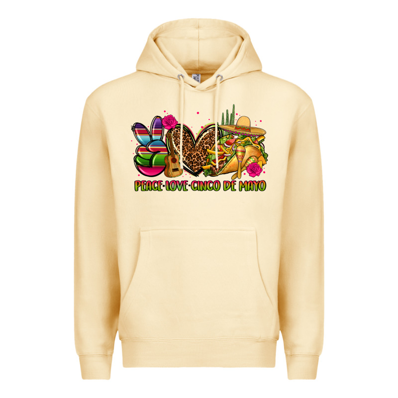 Peace Love Cinco De Mayo Premium Hoodie by CTS Tumbler Store | Teevron