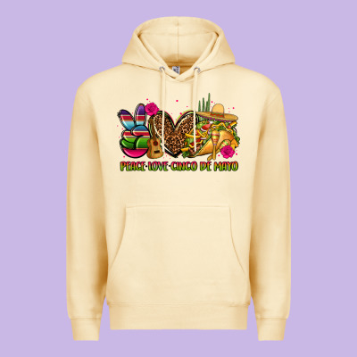 Peace Love Cinco De Mayo Premium Hoodie Designed By Cts Tumbler Store