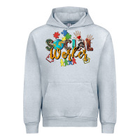 Heather Grey social worker Urban Hoodie - Zillion Design Studio