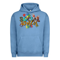Pigment Pebble Blue social worker Urban Hoodie - Zillion Design Studio