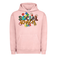 Pigment Salmon social worker Urban Hoodie - Zillion Design Studio