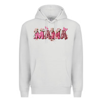 Dove Grey pink flowers mama Premium Hoodie - Zillion Design Studio