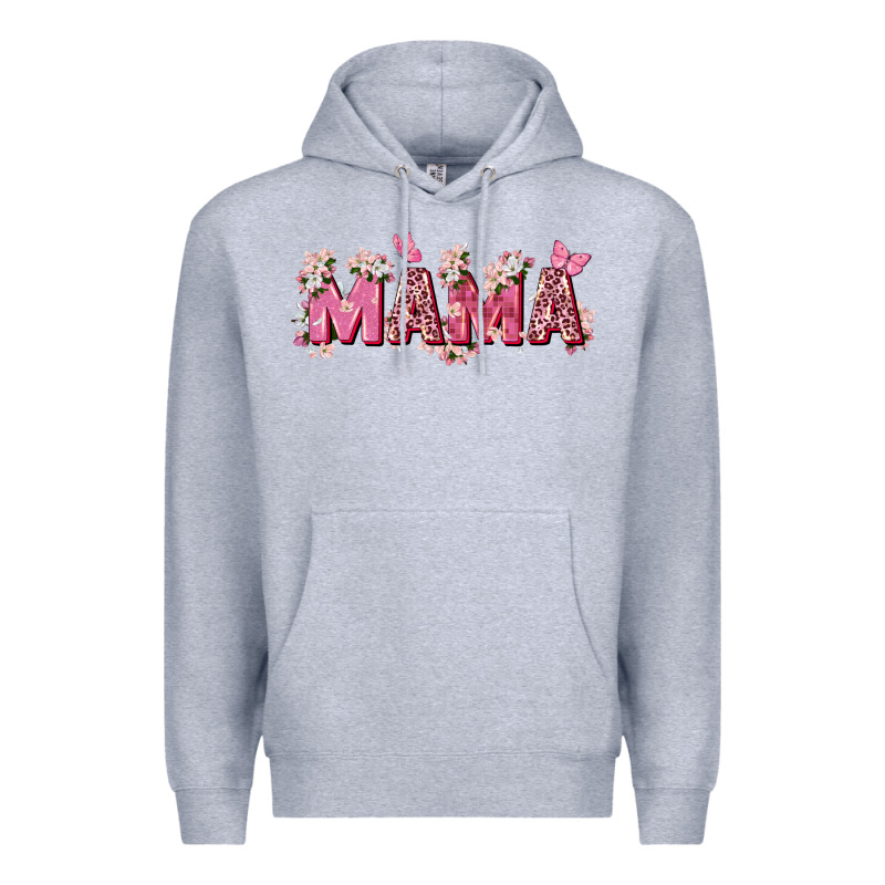 Pink Flowers Mama Premium Hoodie by Zillion Design Studio | Teevron
