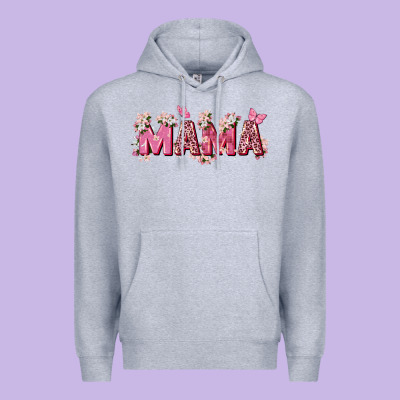 Pink Flowers Mama Premium Hoodie Designed By Zillion Design Studio