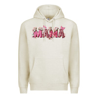 Oatmeal Heather pink flowers mama Premium Hoodie - Zillion Design Studio