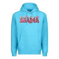 Ocean Blue pink flowers mama Premium Hoodie - Zillion Design Studio