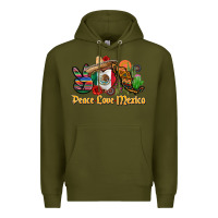 Army Green peace love mexico Premium Hoodie - CTS Tumbler Store