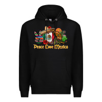 Black peace love mexico Premium Hoodie - CTS Tumbler Store