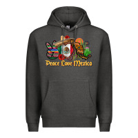 Charcoal Heather peace love mexico Premium Hoodie - CTS Tumbler Store