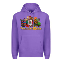 Purple peace love mexico Premium Hoodie - CTS Tumbler Store