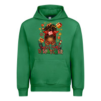 Emerald santa's favorite dispatcher afro messy bun Urban Hoodie - texasbilliewilder
