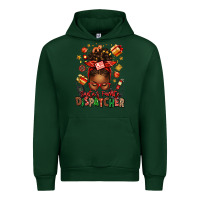 Forest Green santa's favorite dispatcher afro messy bun Urban Hoodie - texasbilliewilder