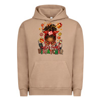 Pigment Burro santa's favorite dispatcher afro messy bun Urban Hoodie - texasbilliewilder