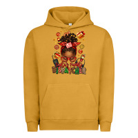 Pigment Peanut Butter santa's favorite dispatcher afro messy bun Urban Hoodie - texasbilliewilder