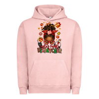 Pigment Salmon santa's favorite dispatcher afro messy bun Urban Hoodie - texasbilliewilder