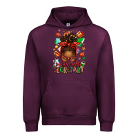 Mauve Wine santa's favorite secretary afro messy bun Urban Hoodie - texasbilliewilder