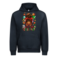 Navy santa's favorite secretary afro messy bun Urban Hoodie - texasbilliewilder