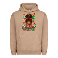 Pigment Burro santa's favorite secretary afro messy bun Urban Hoodie - texasbilliewilder