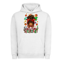 Pigment Lunar Rock santa's favorite secretary afro messy bun Urban Hoodie - texasbilliewilder