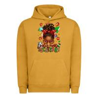 Pigment Peanut Butter santa's favorite secretary afro messy bun Urban Hoodie - texasbilliewilder