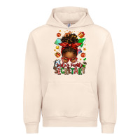 Sandshell santa's favorite secretary afro messy bun Urban Hoodie - texasbilliewilder