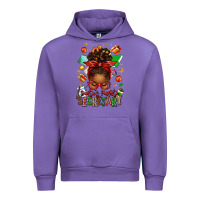 Tulip santa's favorite secretary afro messy bun Urban Hoodie - texasbilliewilder